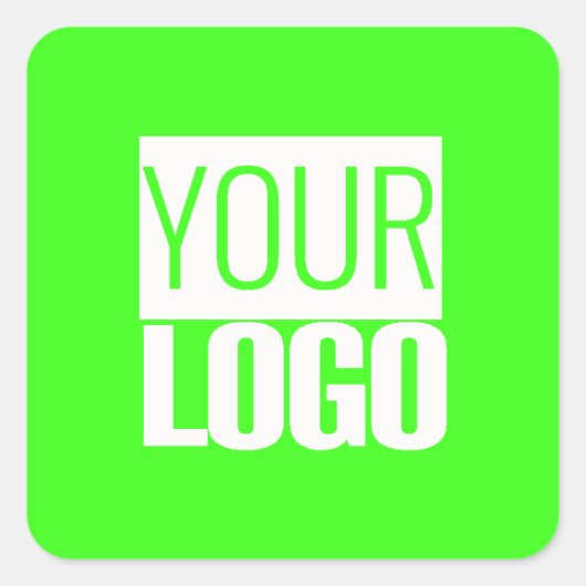 Neon green - add your logo  square Sticker (Voorkant)