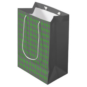 Neon Green Aliens Medium Gift Bag Cadeauzakje
