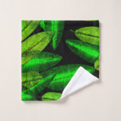 Neon Green Art Feuille. Acheter maintenant (Gant de toilette)