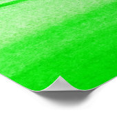 Neon Green Backdrop Waterverf Abstracte achtergron Poster (Hoek)