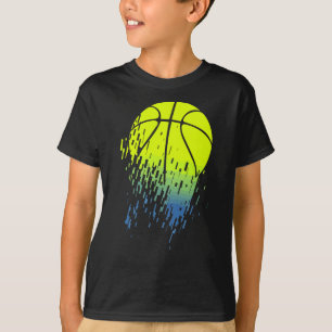 Neon Green Basketball Urban-grafisch demintegreren T-shirt