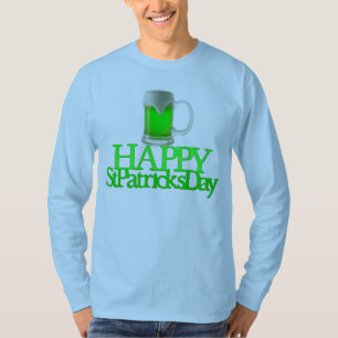 Neon Green Beer Blurred Happy St. Patrick's Day T-shirt