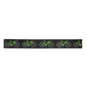 Neon Green Bicycle op zwart Lint (Voorkant)