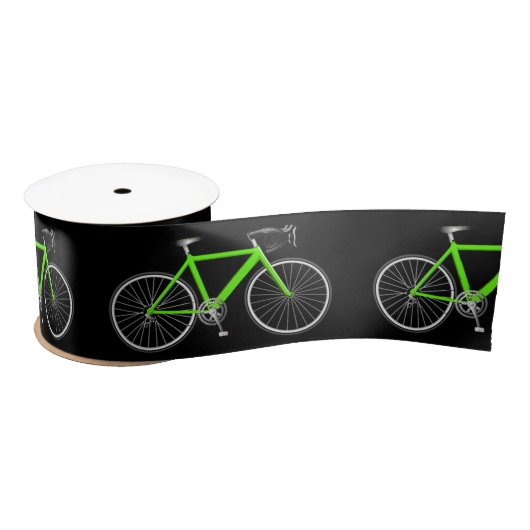 Neon Green Bicycle op zwart Lint (Spoel)