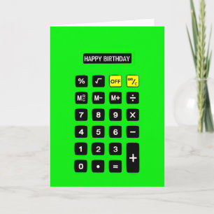 Neon Green Birthday Calculator Kaart