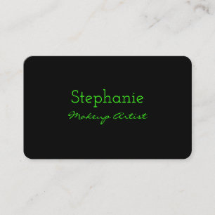 Neon Green Black Aangepaste kleur voor artistieke  Visitekaartje