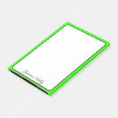 Neon Green Border Minimalistische Professionele Na Post-it® Notes (Schuin)