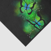Neon Green Butterflies Tissuepapier (Detail)