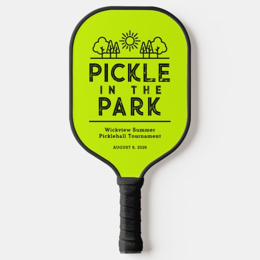 Neon Green Club Toernooi Evenement Pickleball Padd Pickleball Paddle (Voorkant)