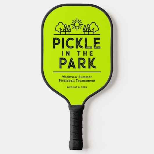 Neon Green Club Toernooi Evenement Pickleball Padd Pickleball Paddle (Achterkant)