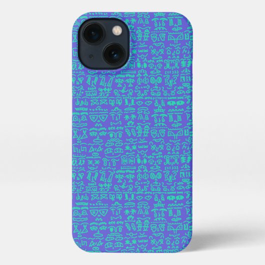 Neon Green Doodle Pattern Case – Vibrant Ab iPhone Hoesje (Achterkant)