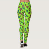 Neon Green Doodle Pattern van 80/90 Leggings (Achterkant)