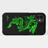 Neon Green Dragon Custom iPhone 5 Hoesje (Achterkant (horizontaal))