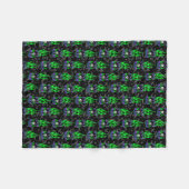 Neon Green Eight Ball Fleece Deken (Voorkant (Horizontaal))