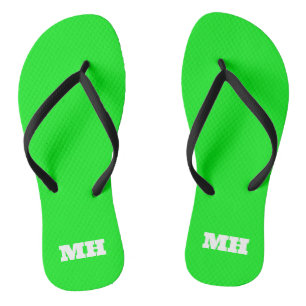 Neon Green Elegant Minimalistische kleur Plain Bri Teenslippers