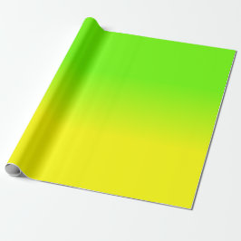 Neon Green en Neon Yellow Ombré Shade Color Fade Cadeaupapier