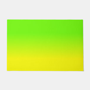 Neon Green en Neon Yellow Ombré Shade Color Fade Deurmat