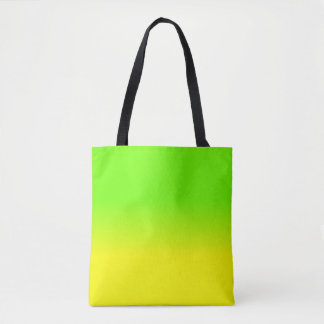 Neon Green en Neon Yellow Ombré Shade Color Fade Draagtas