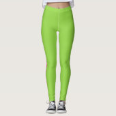 Neon Green en Pink Striped Athletic Leggings (Voorkant)