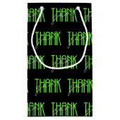 neon green en white dank u klein cadeauzakje (Achterkant)