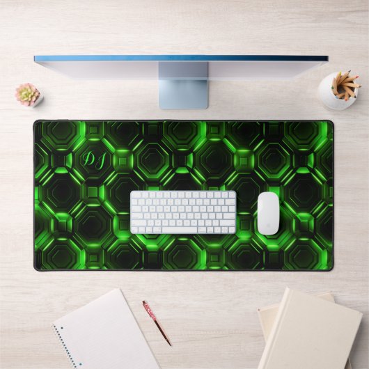 Neon Green et Black Desk Mat pour les joueurs (Bureau 1)