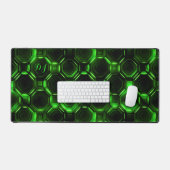 Neon Green et Black Desk Mat pour les joueurs (Clavier et souris)