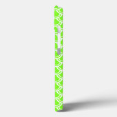 Neon Green Fish Scale Pattern iPad Air Case (Achterkant / Links)