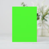 Neon Green Flat Bedankt Card – (Staand voorkant)