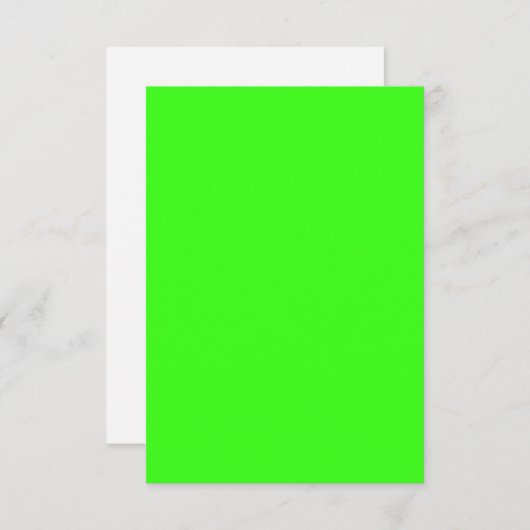 Neon Green Flat Bedankt Card – (Voorkant / Achterkant)