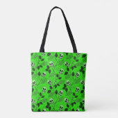Neon Green Floral Gothic Skull  Draagtas (Achterkant)