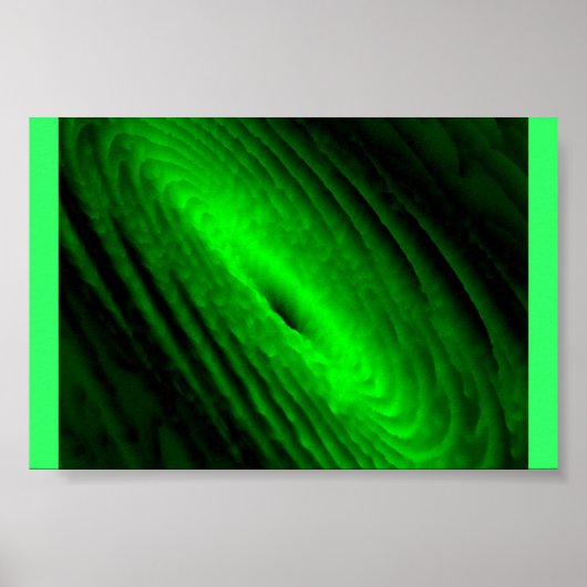 Neon Green Galaxy Poster (Voorkant)