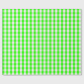 Neon Green Gingham Pattern van Shirley Taylor Cadeaupapier (Vlak)