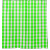 Neon Green Gingham Pattern van Shirley Taylor Douchegordijn (Voorkant)