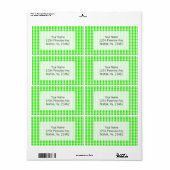 Neon Green Gingham Pattern van Shirley Taylor Etiket (Full Sheet)