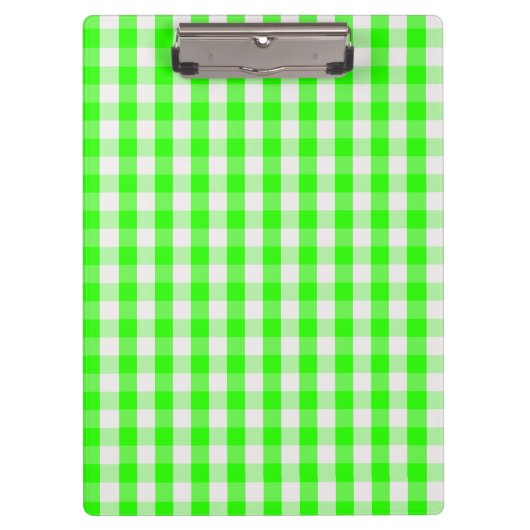 Neon Green Gingham Pattern van Shirley Taylor Klembord (Voorkant)