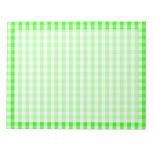 Neon Green Gingham Pattern van Shirley Taylor Notitieblok