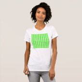 Neon Green Gingham Pattern van Shirley Taylor T-shirt (Voorkant volledig)