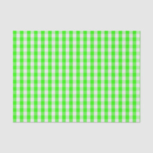 Neon Green Gingham Pattern van Shirley Taylor Tissuepapier