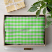 Neon Green Gingham Pattern van Shirley Taylor Tissuepapier (Geschenk)