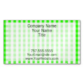 Neon Green Gingham Pattern van Shirley Taylor Visitekaartje Magneet (Voorkant)