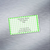 Neon Green Gingham Pattern van Shirley Taylor Visitekaartje Magneet (Voorbeeld)