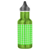 Neon Green Gingham Pattern van Shirley Taylor Waterfles (Links)