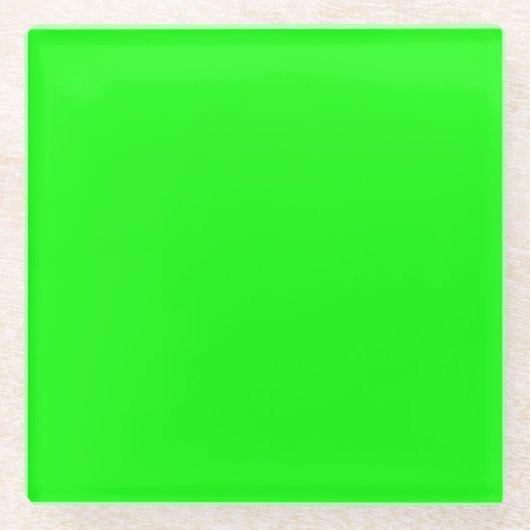 Neon Green Glazen Onderzetter (Voorkant)