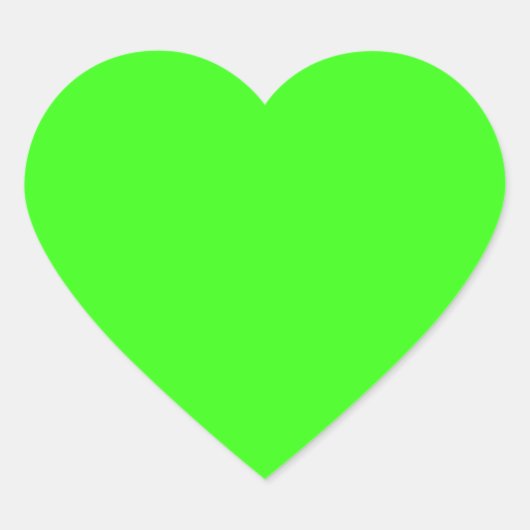 Neon Green Hart Sticker (Voorkant)