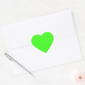 Neon Green Hart Sticker (Envelop)