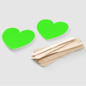 Neon Green Heart Fan Set – Customizable Handwaaier (Niet-gemonteerd)