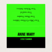 Neon Green Helderkleurig dubbelkleurig kleurrijk Visitekaartjes (Buitenkant ongevouwen)