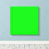 Neon green hex code 00FF00 Canvas Afdruk (Insitu (Houten vloer))