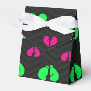 Neon Green, Hot Pink, Bokshandschoenen, Zwart Chev Bedankdoosjes