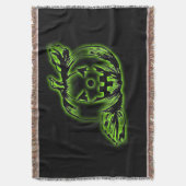 Neon Green Jack O Lantern Deken (Voorkant Verticaal)